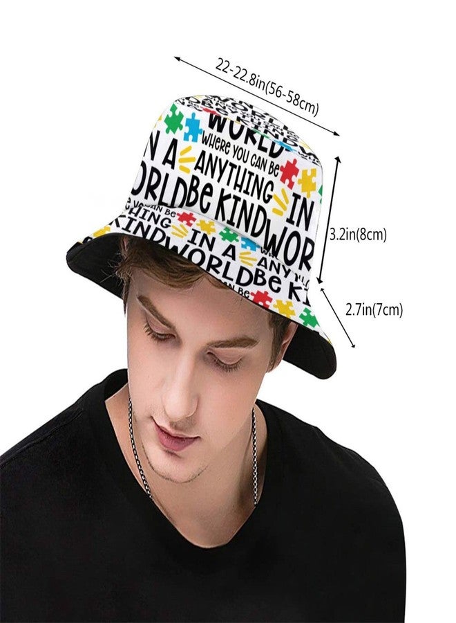 ASYG Unisex Autism Awareness Bucket Hat Beach Sun Hat Autism Fisherman Cap for Men Women Teens - Image 3